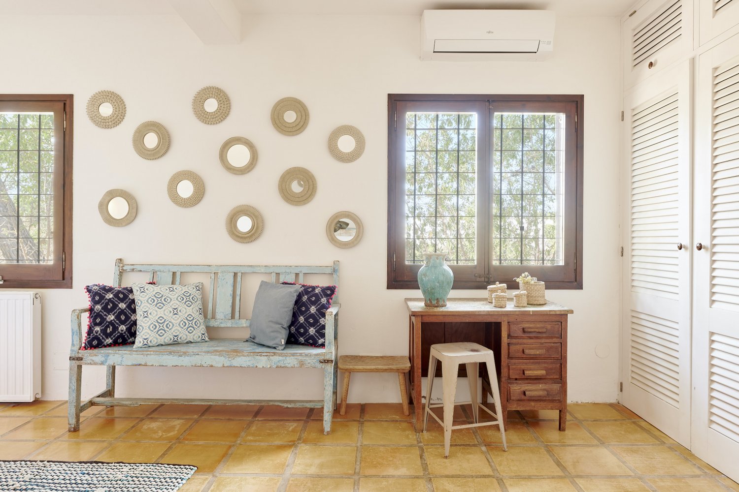 Charming Hidden Paradise Ibiza Villa with a Beautiful Lush Garden and Cozy Kitchen in San Antonio