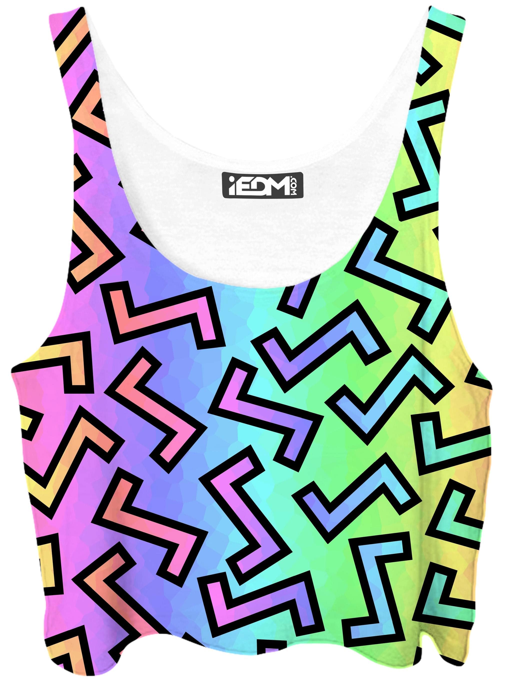 80s Rainbow Crop Top