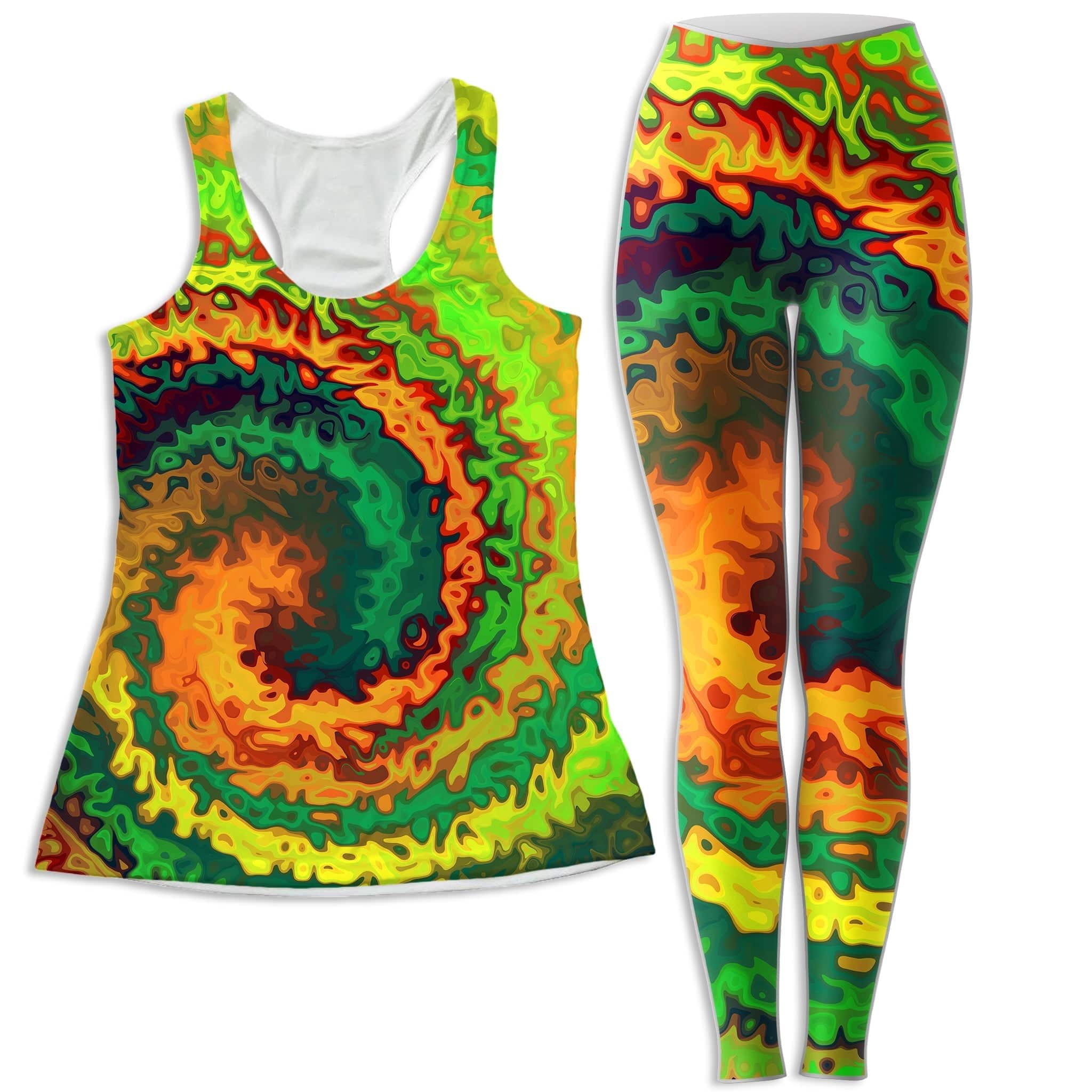 Abstract Rotation Women's Tank and Leggings Combo