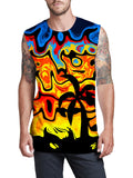 Abstract Summer Sunset Men's Muscle Tank
