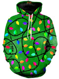 Christmas Lights Green Unisex Hoodie