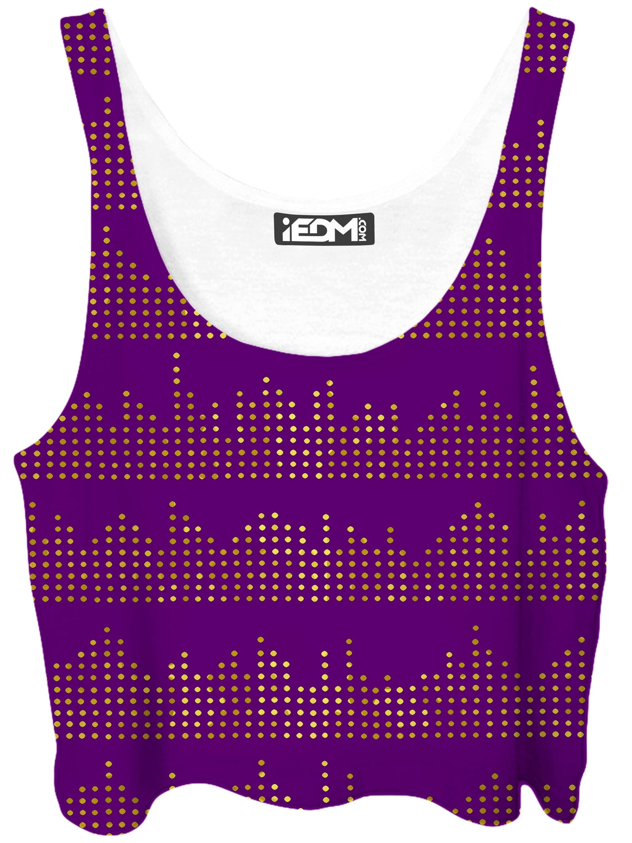 Gold Equalizer Beats Crop Top