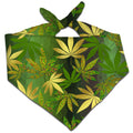 Gold Weed Leaves Bandana