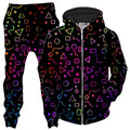 Modern Shapes Zip-Up Hoodie and Joggers Combo