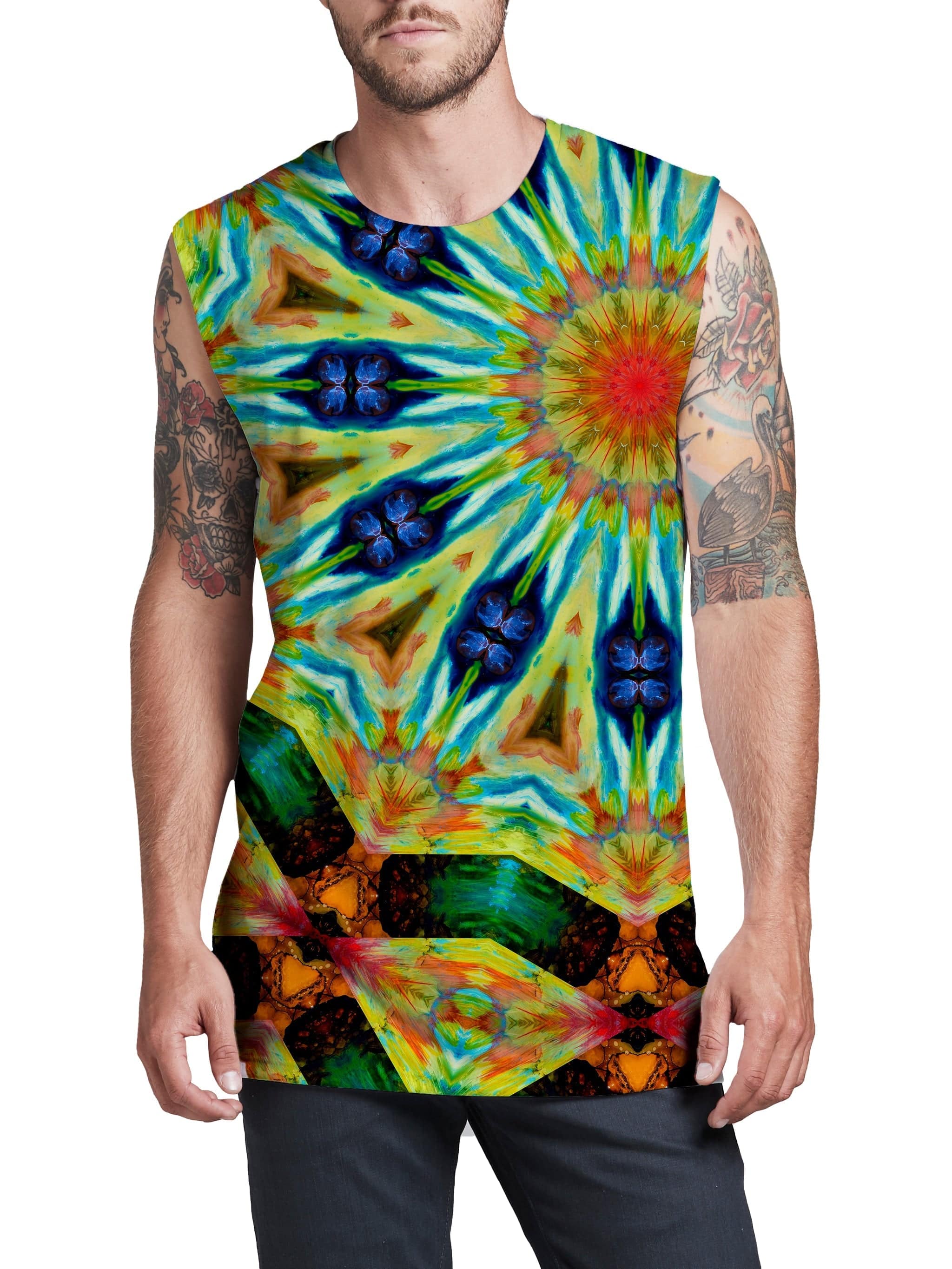 Peacock Spin Men's Muscle Tank