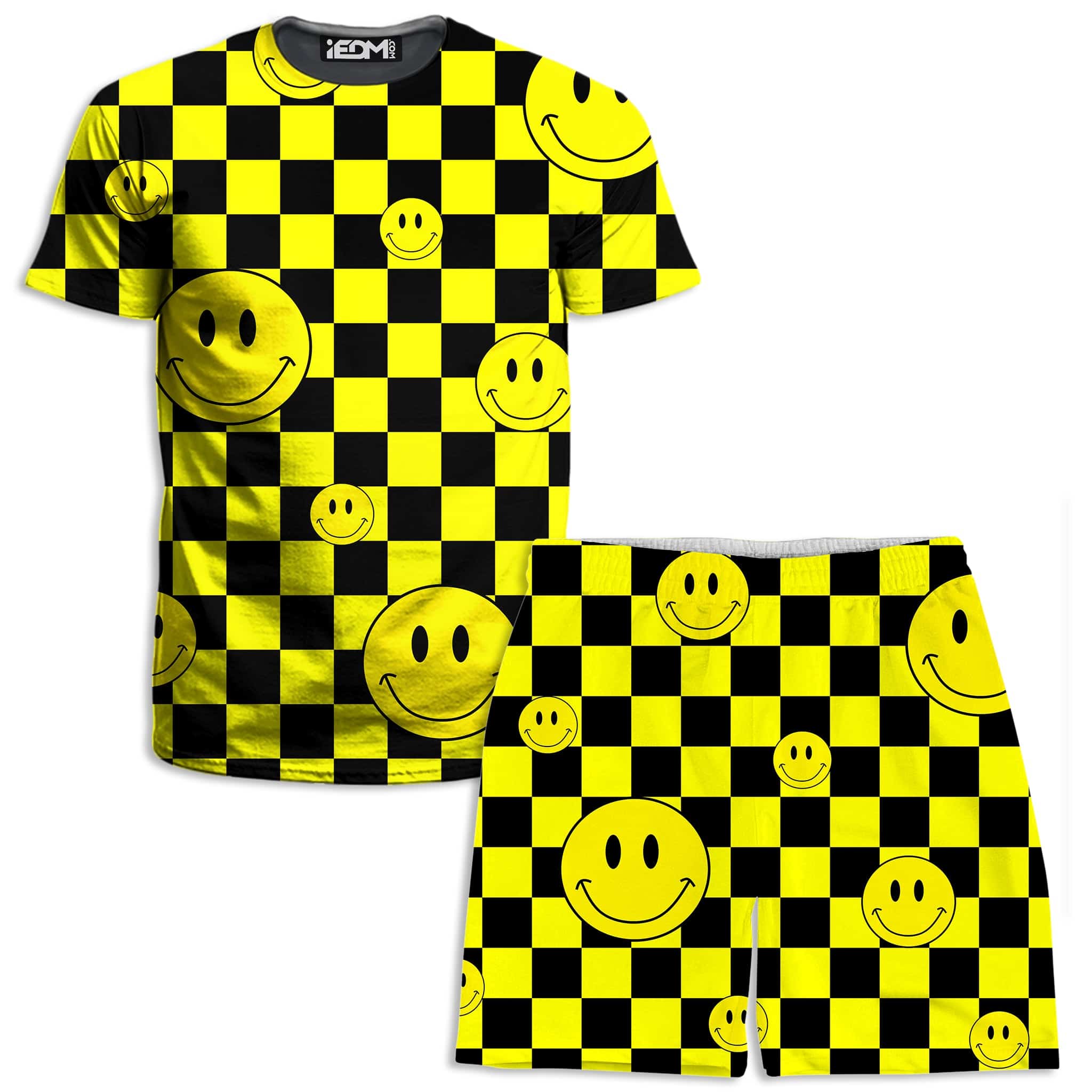 Smile Checkerboard T-Shirt and Shorts Combo