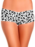 Snow Leopard Print Booty Shorts