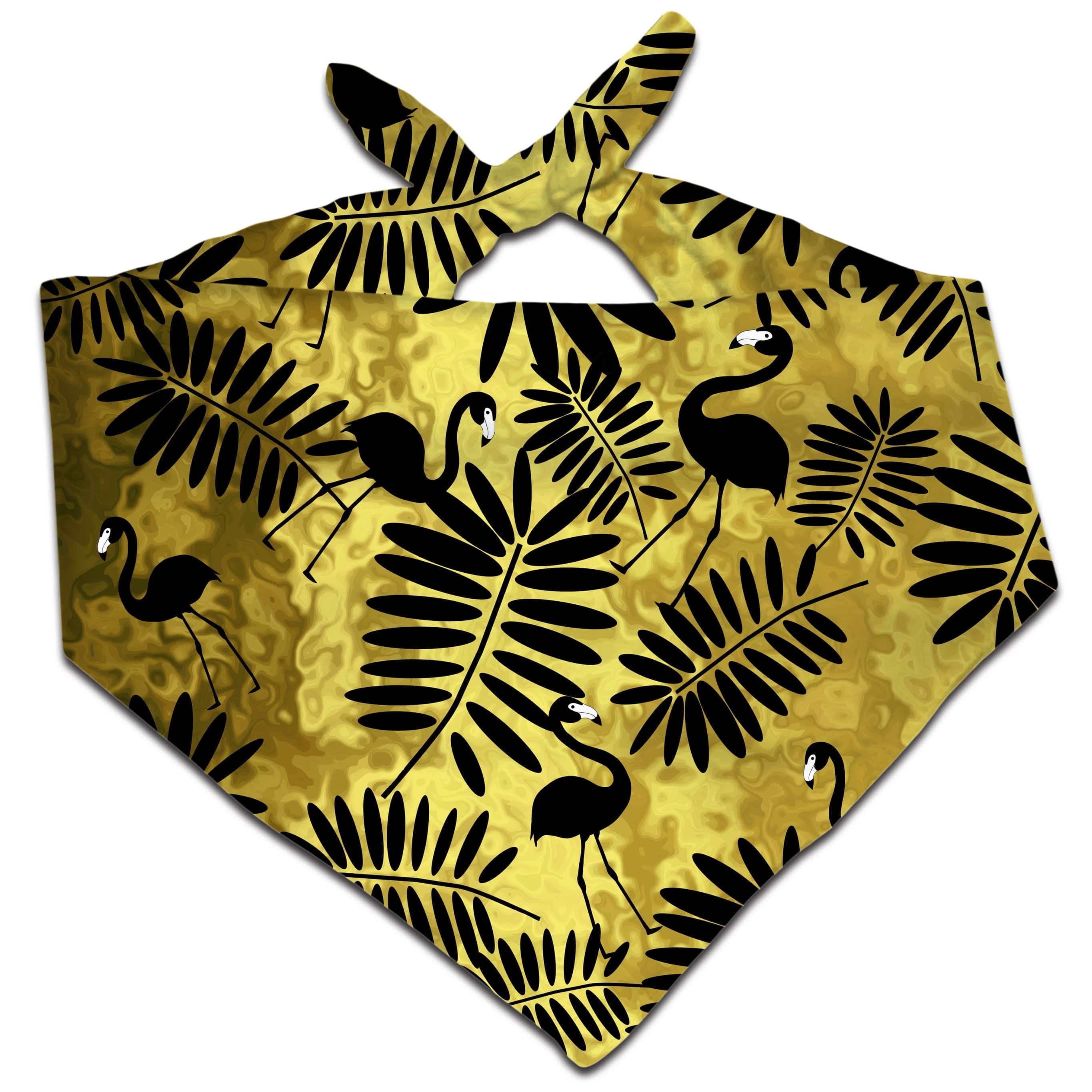 Tropical Black Flamingos Bandana