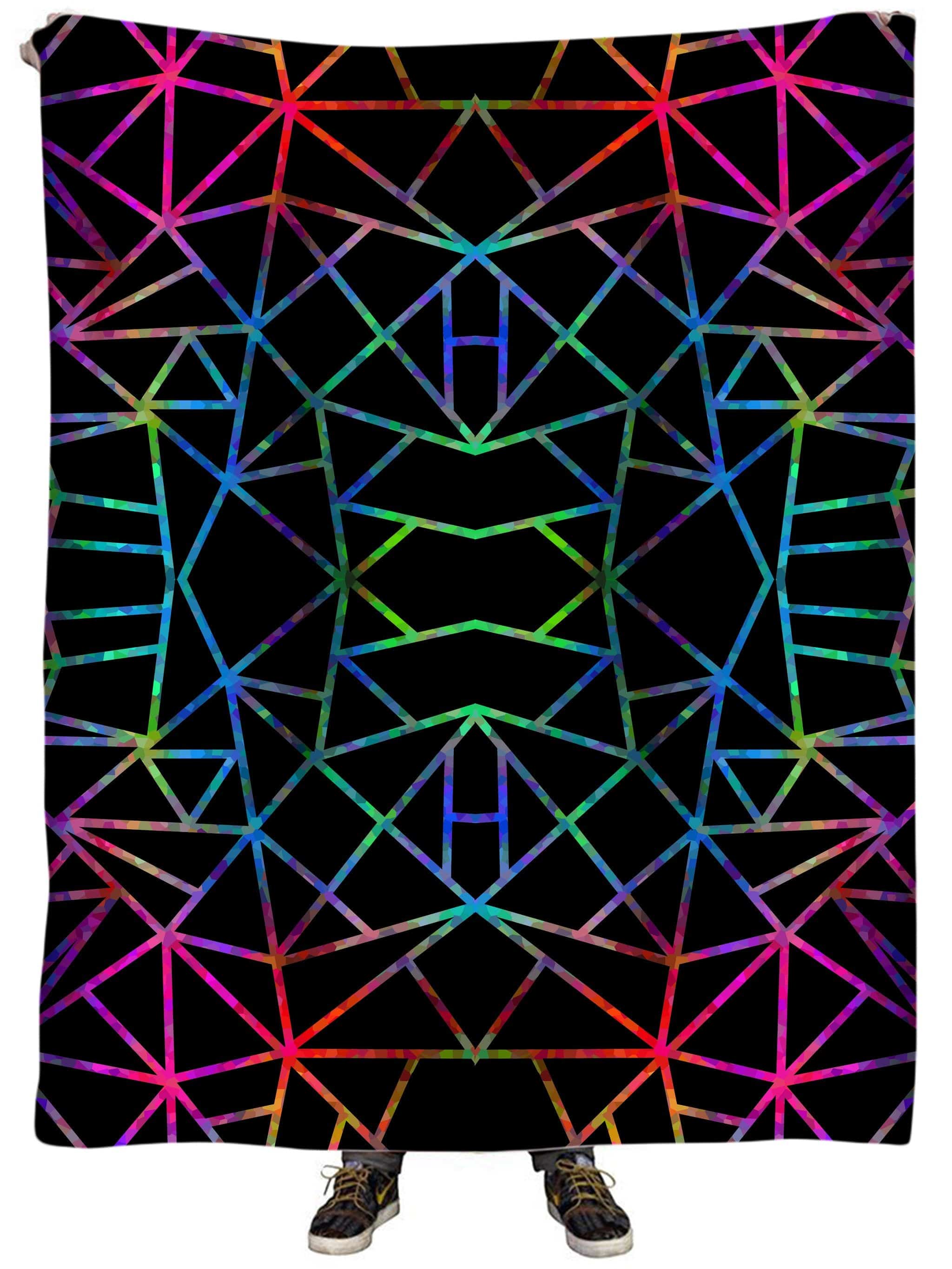 Webbed Geometric Plush Blanket
