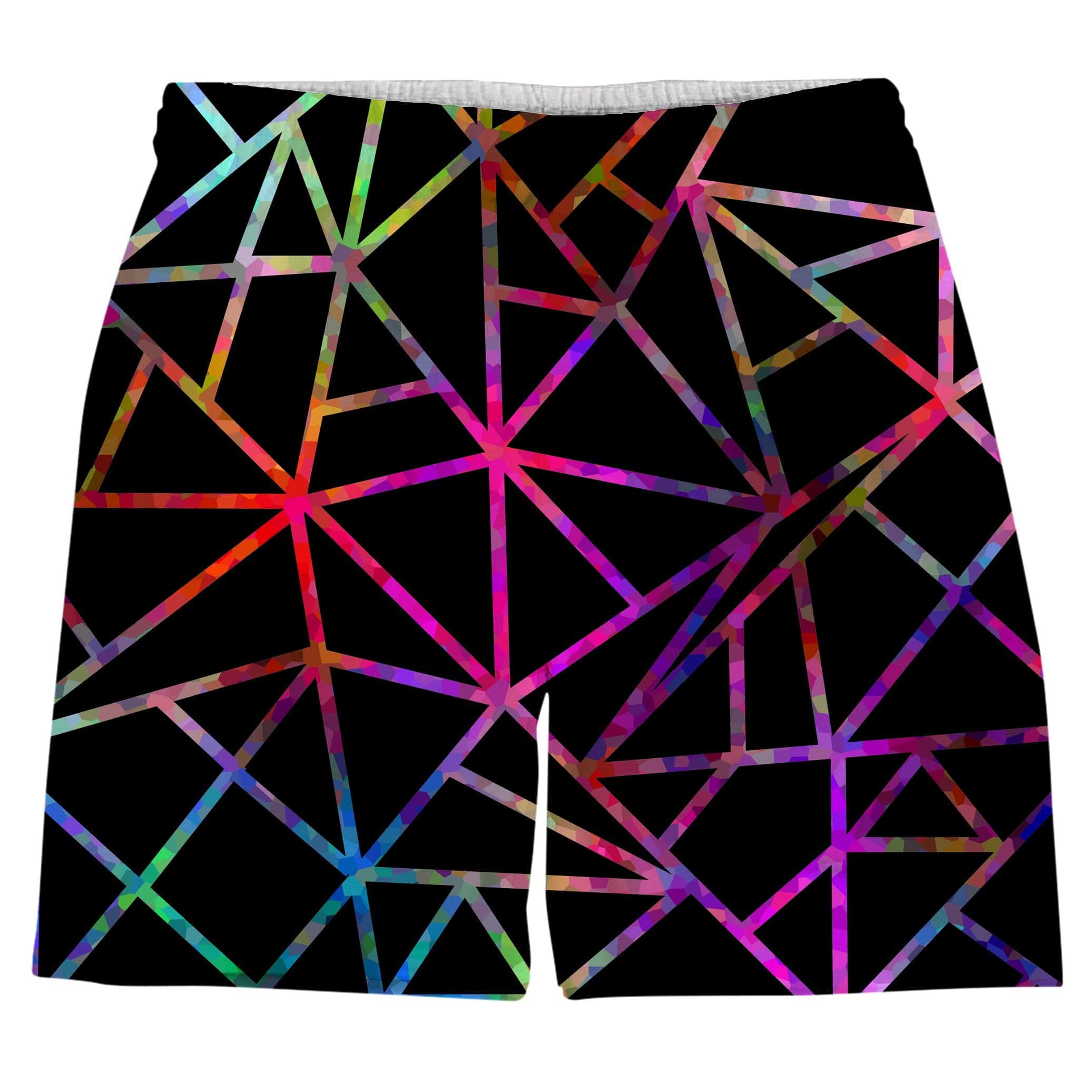 Webbed Geometric Weekend Shorts