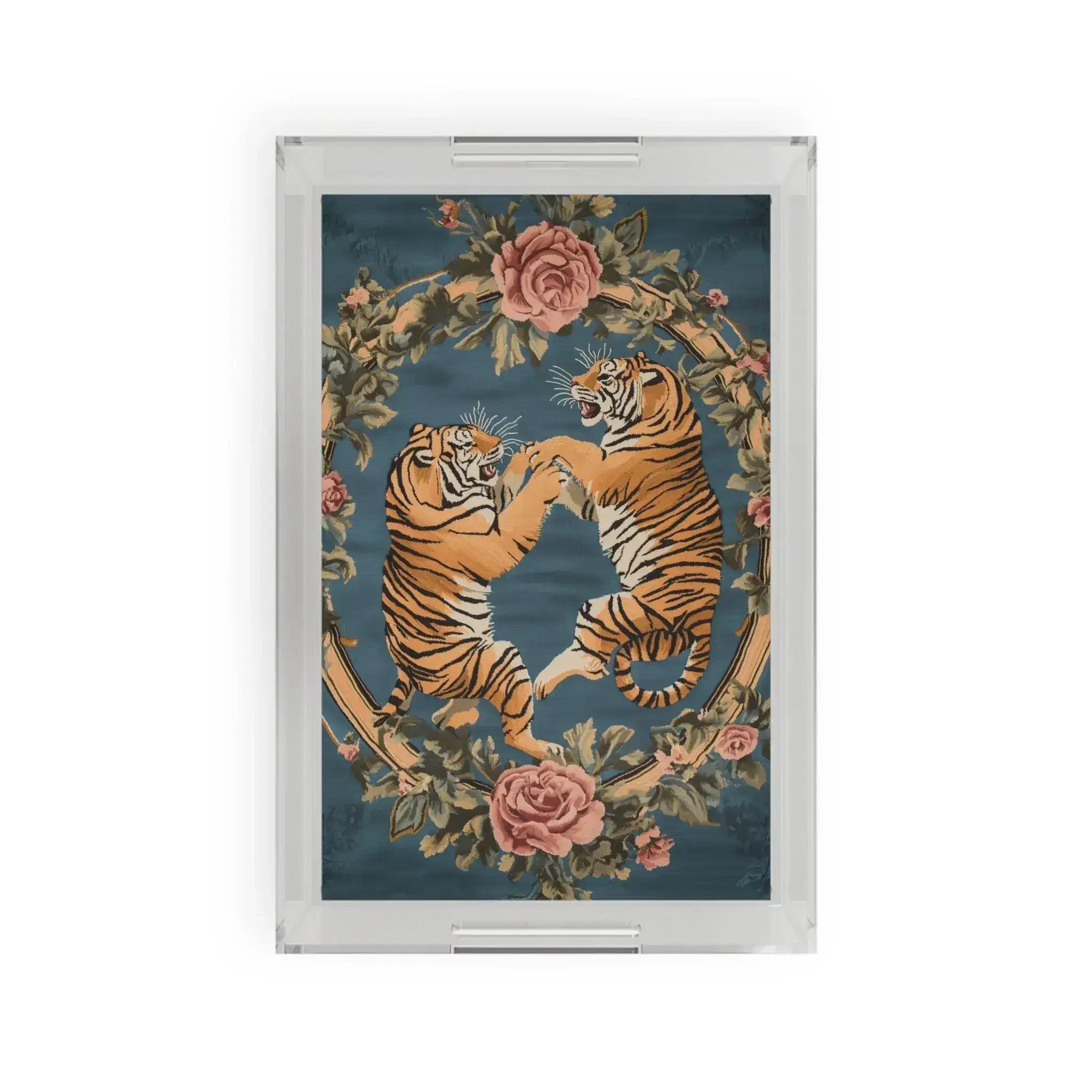 Savage Symphony Vintage Tapestry of Fierce Elegance Serving Tray