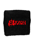 Saxon - Muñequera de tela "Logo Rojo"