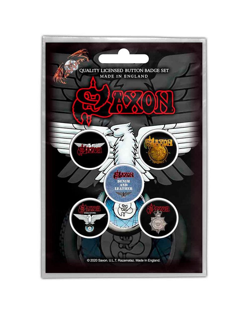 Saxon - Pack de chapas "Wheel Of Steel"