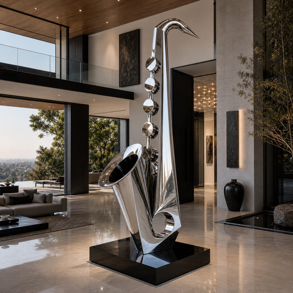 Andrew Smith Stainless Steel Velour Jazz Sculpture