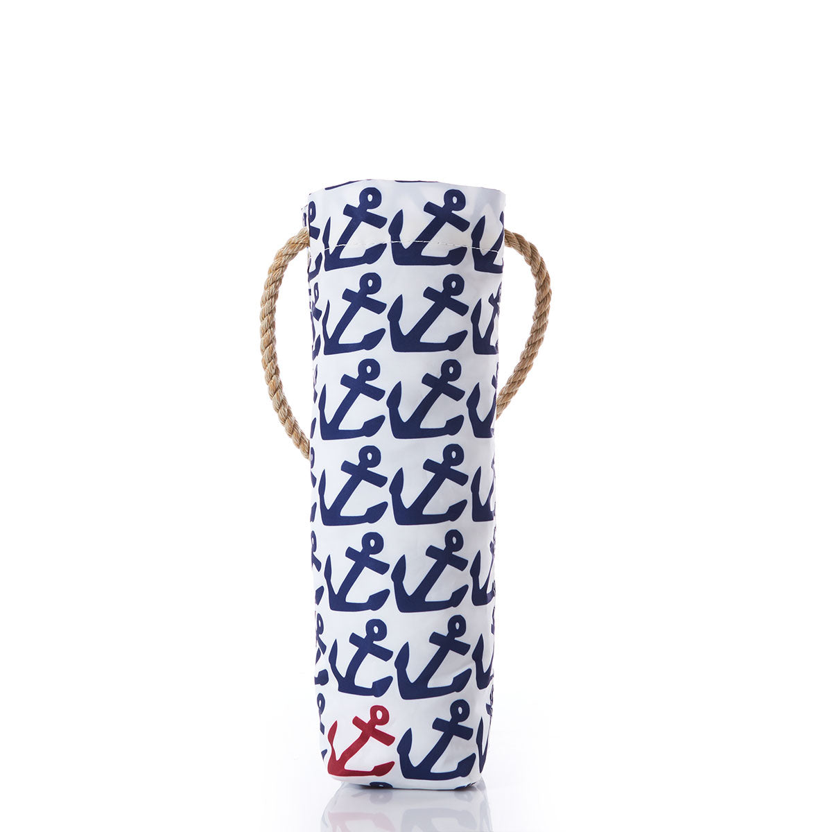 Anchor Pop Wine Bag Handmade in Maine from Recycled Sails