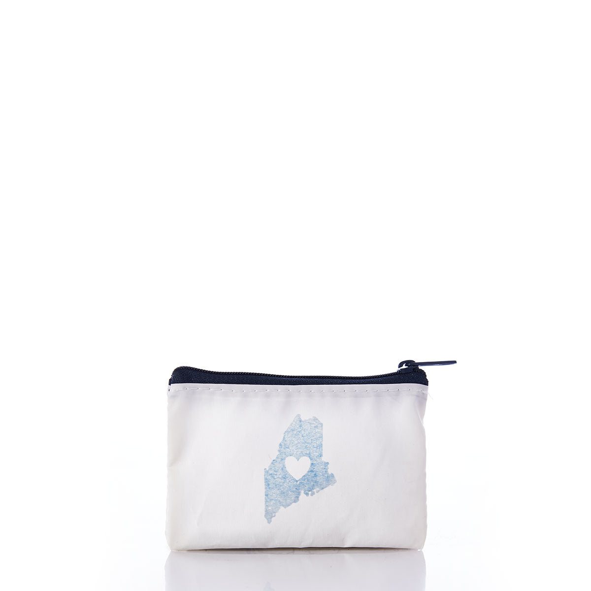 Navy State of Maine Everyday Carry Mini Pouch Handmade in Maine from Recycled Sails