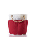 All Purpose Red Tool Bucket Bag Handmade in Maine from Recycled Sails