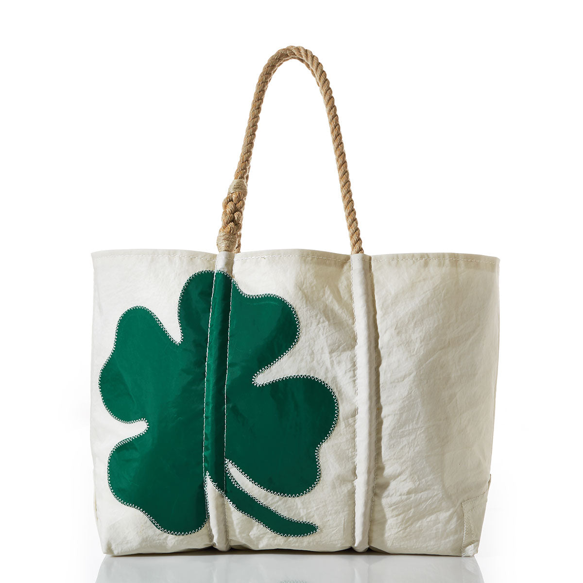 Four Leaf Clover Large Tote Handmade in Maine from Recycled Sails