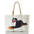 Bernese Mountain Dog Tote Handmade in Maine from Recycled Sails