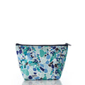 Sea Glass Print Cosmetic Bag Handmade in Maine from Recycled Sails