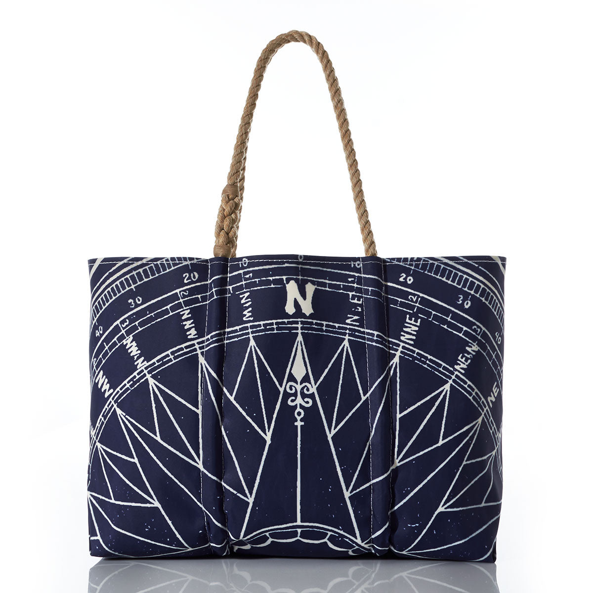 Navy True North Large Tote Handmade in Maine from Recycled Sails