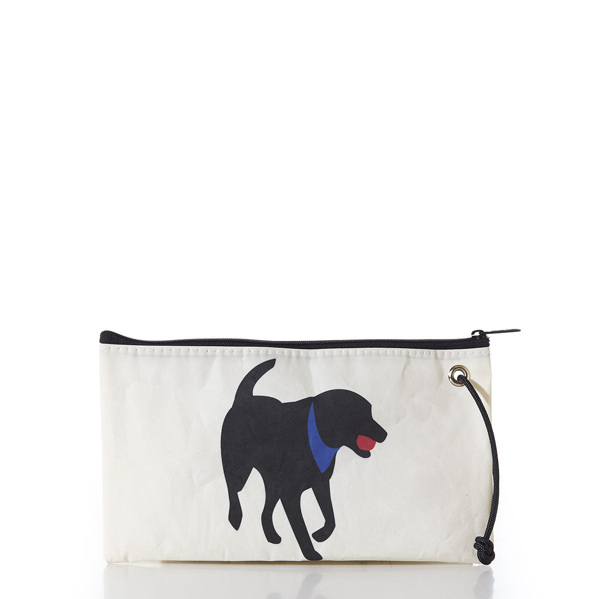 Black Lab Large Wristlet Handmade in Maine from Recycled Sails