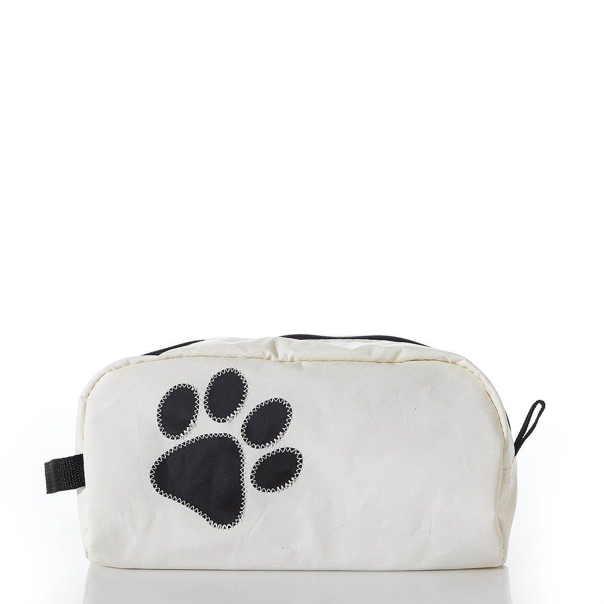 Paw Print Toiletry Bag Handmade in Maine from Recycled Sails