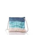 Shoreline Tie Dye Slim Crossbody Bag Handmade in Maine from Recycled Sails