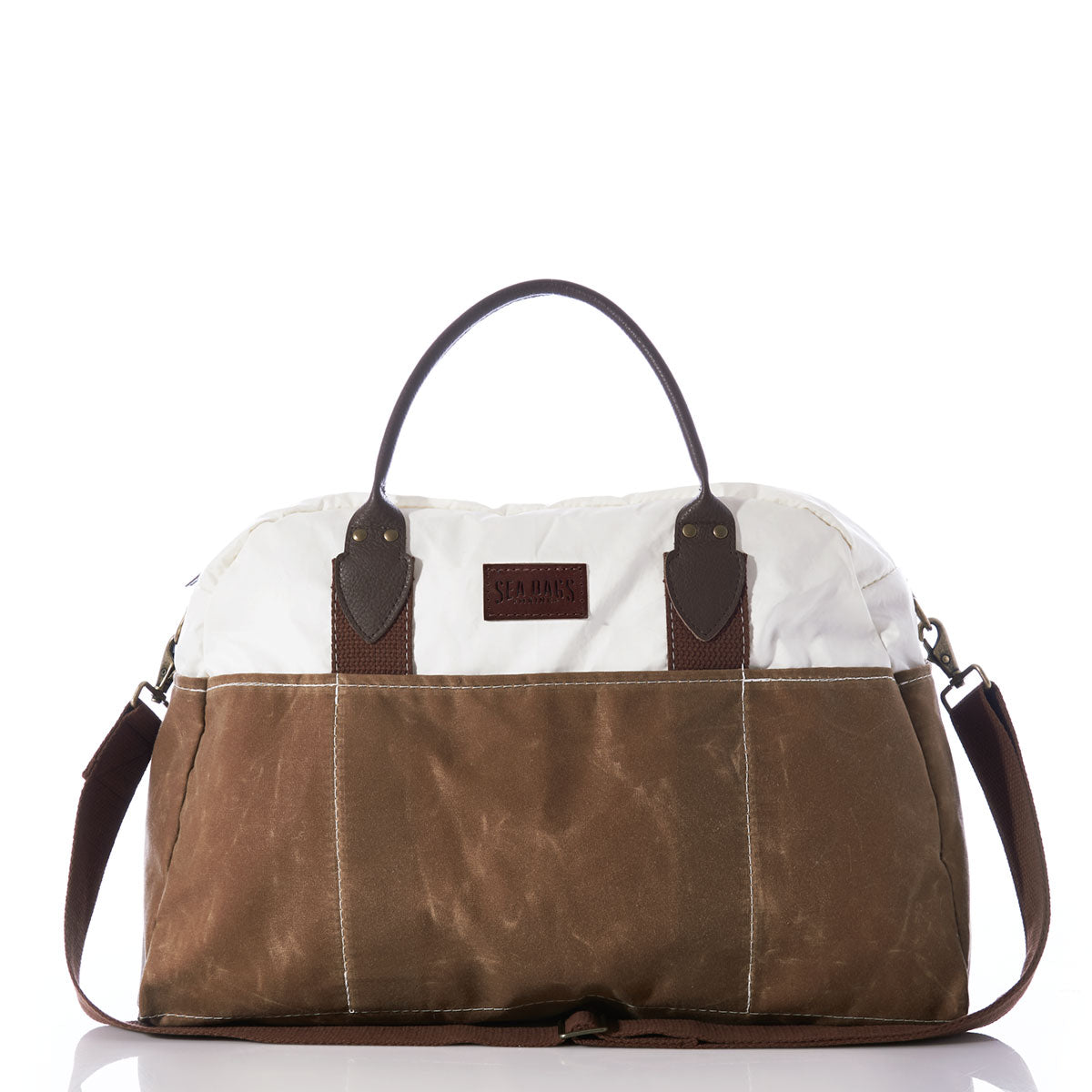 Tan Chebeague Weekender Handmade in Maine from Recycled Sails