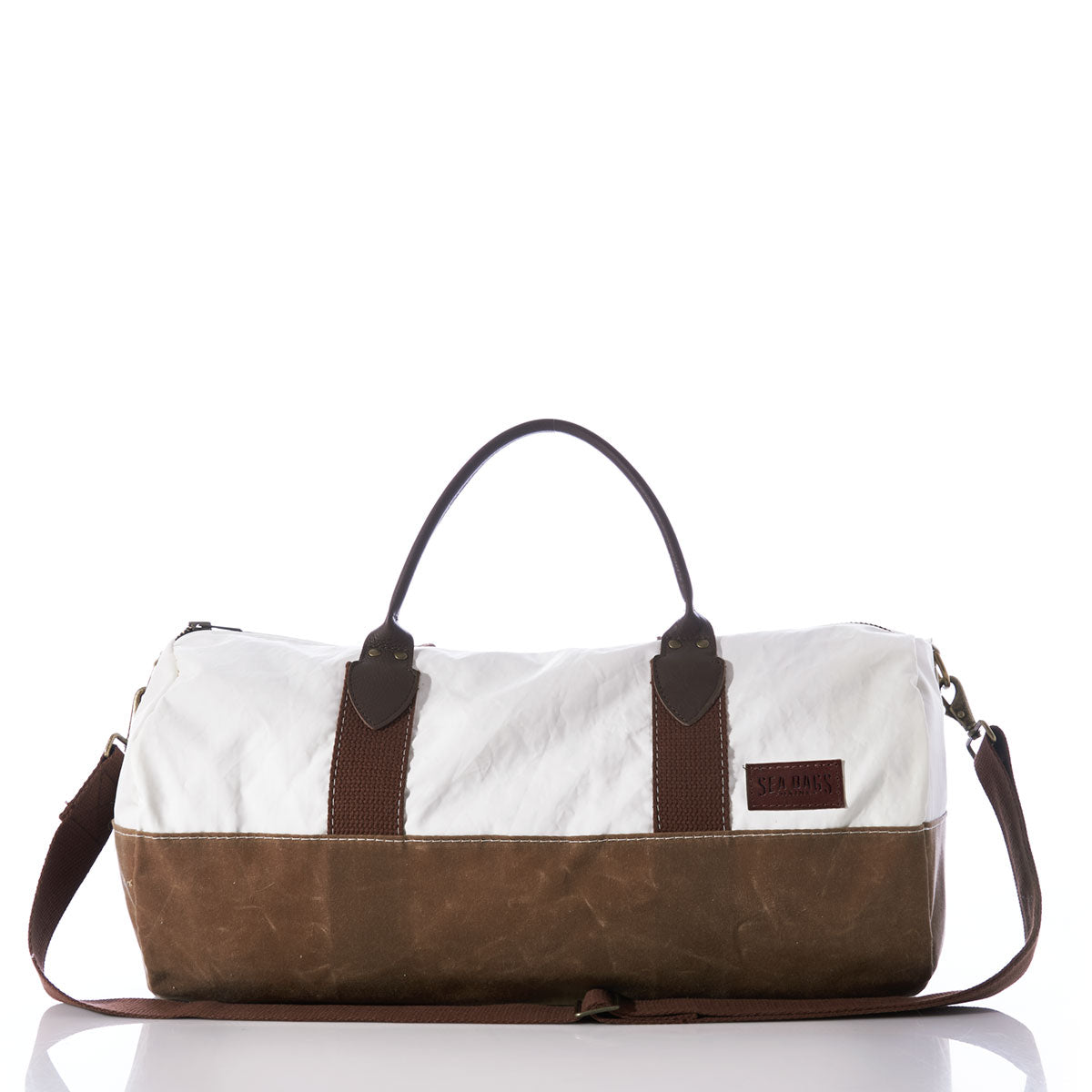 Tan Chebeague Duffel Handmade in Maine from Recycled Sails
