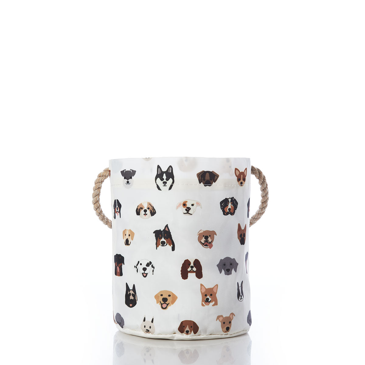 Popular Pups Print Bucket Bag Handmade in Maine from Recycled Sails