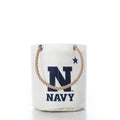 US Naval Academy Beverage Bucket Handmade in Maine from Recycled Sails