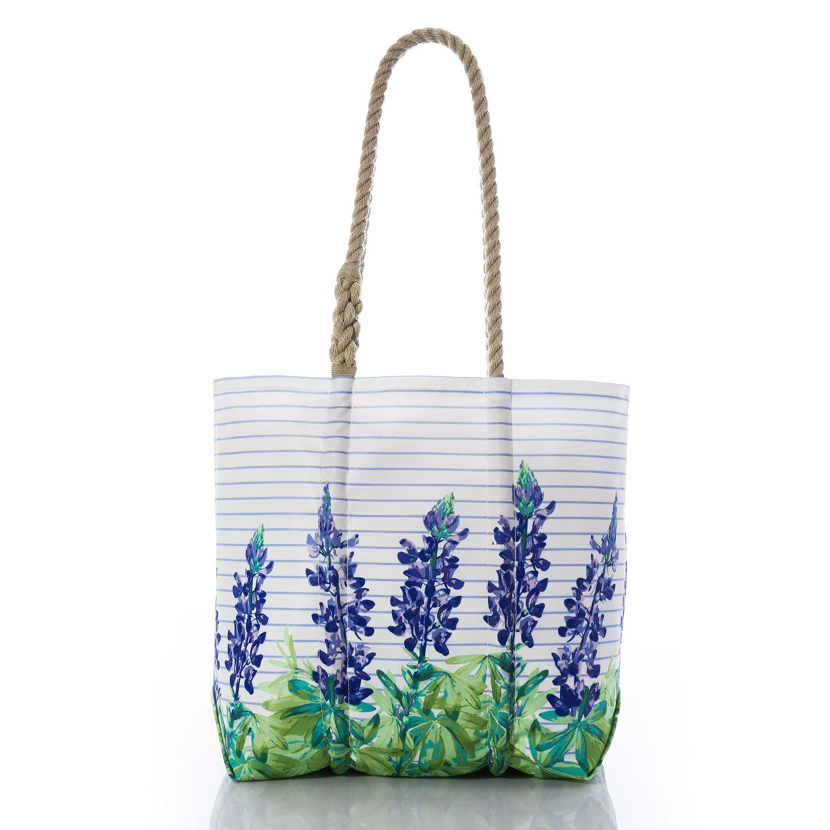 Lupine Sailor Stripe Medium Tote Handmade in Maine from Recycled Sails