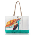 Multicolor Sea Turtle Ogunquit Beach Tote Handmade in Maine from Recycled Sails