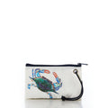 Watercolor Crab Wristlet Handmade in Maine from Recycled Sails