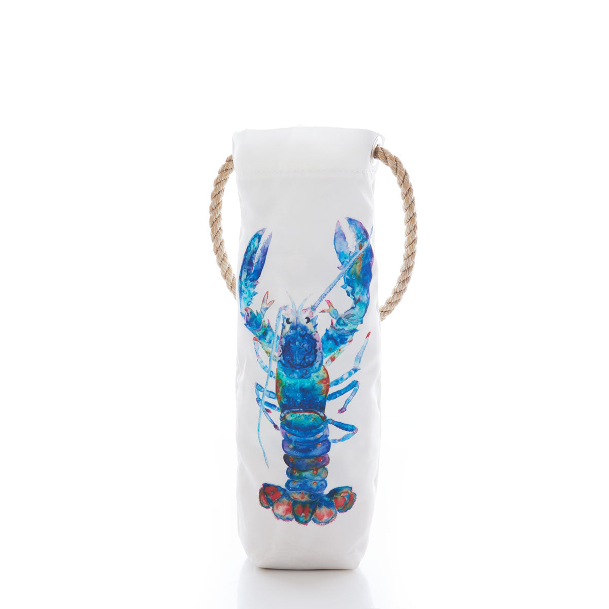 Multicolor Lobster Wine Bag Handmade in Maine from Recycled Sails