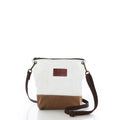 Tan Chebeague Crossbody Bag Handmade in Maine from Recycled Sails