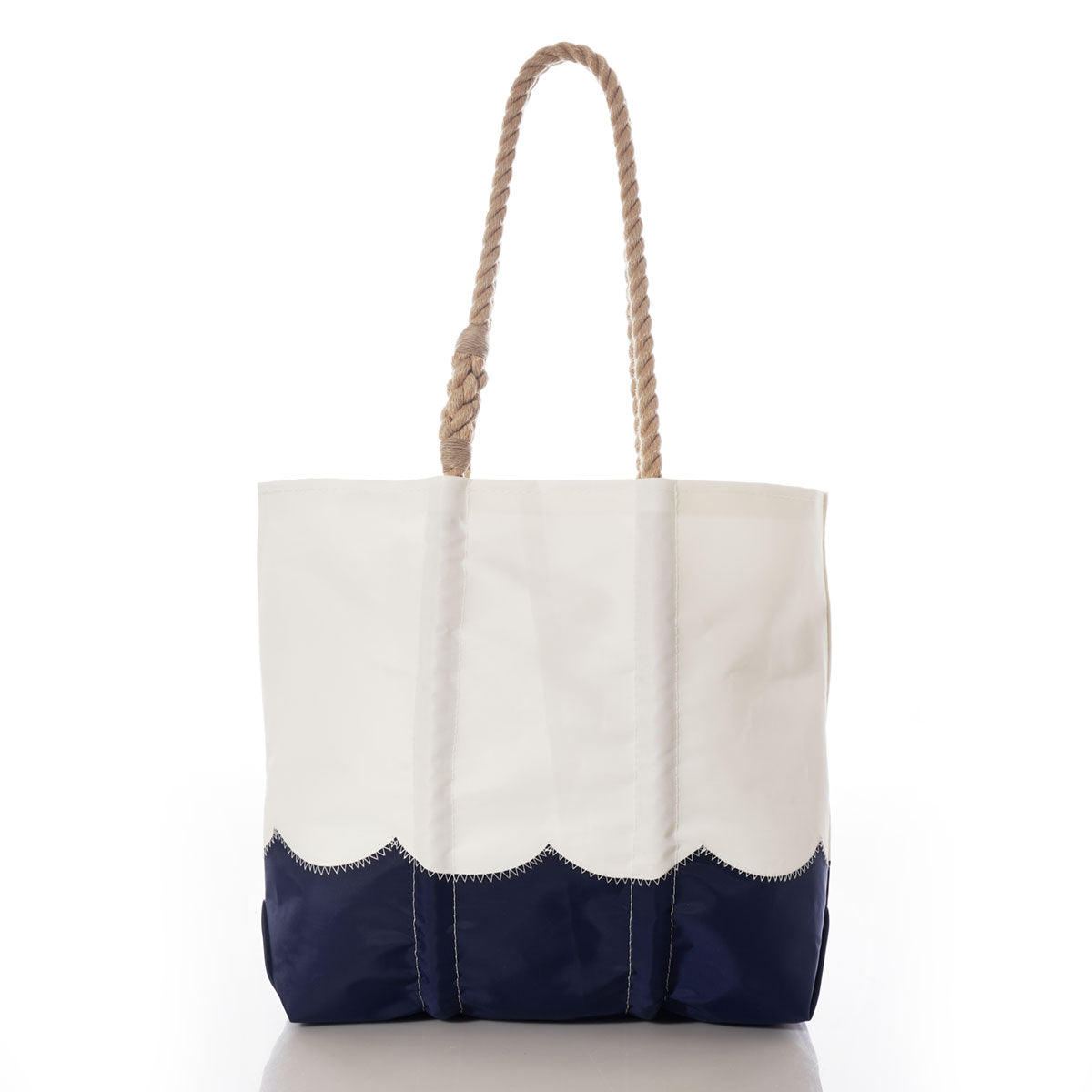 Wavy Seas Medium Tote Handmade in Maine from Recycled Sails