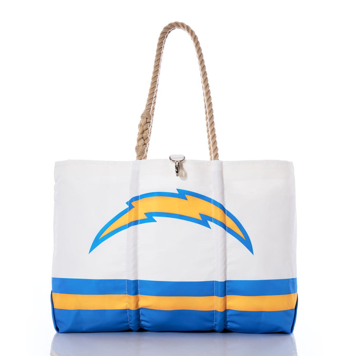 Los Angeles Chargers Tailgate Tote Handmade in Maine from Recycled Sails