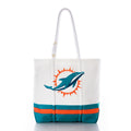 Miami Dolphins Medium Tote Handmade in Maine from Recycled Sails