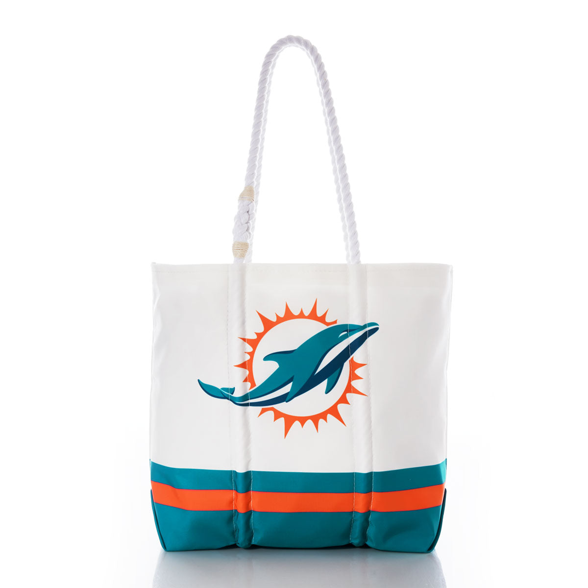 Miami Dolphins Medium Tote Handmade in Maine from Recycled Sails