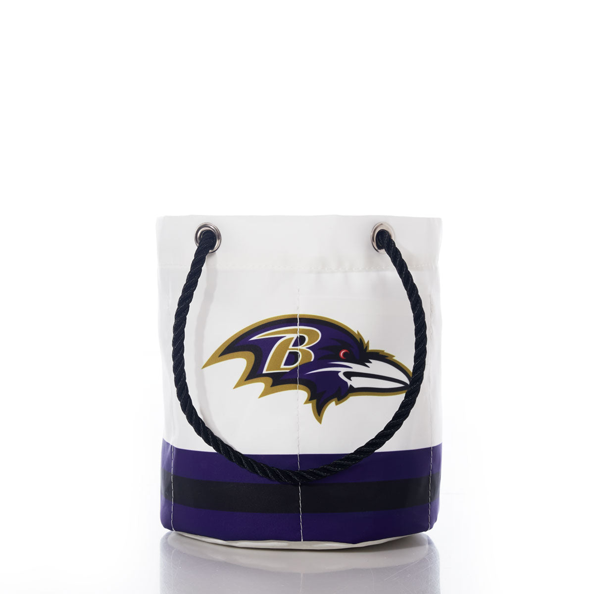Baltimore Ravens Beverage Bucket Handmade in Maine from Recycled Sails