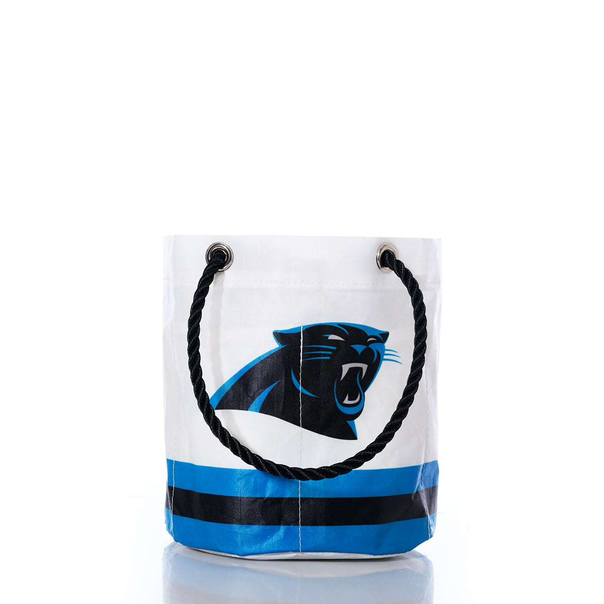 Carolina Panthers Beverage Bucket Handmade in Maine from Recycled Sails