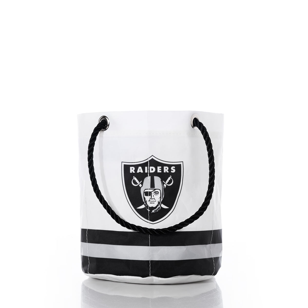 Las Vegas Raiders Beverage Bucket Handmade in Maine from Recycled Sails