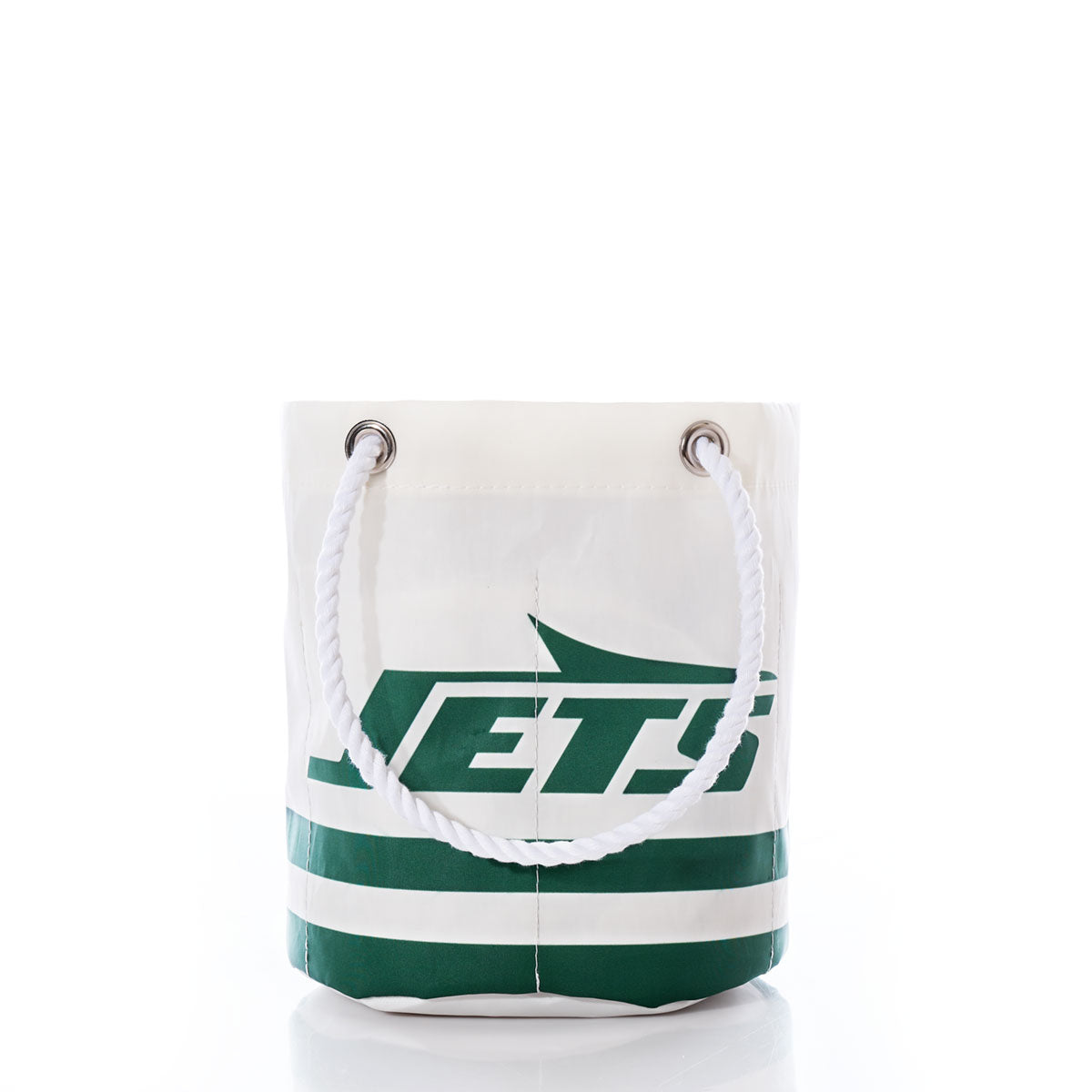 New York Jets Beverage Bucket Handmade in Maine from Recycled Sails