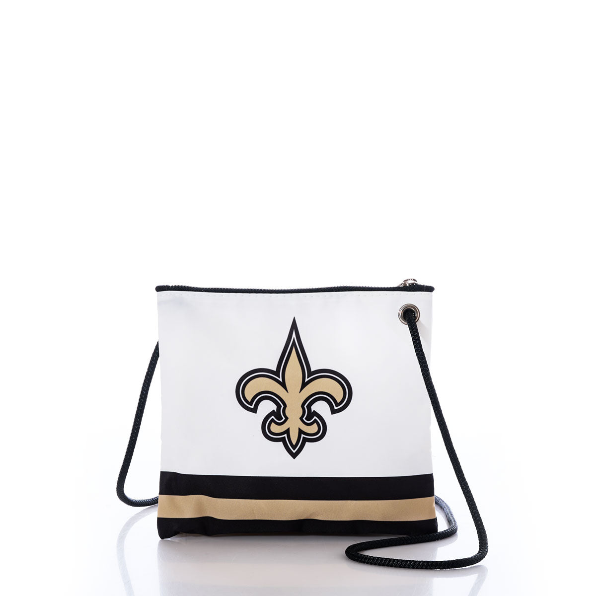 New Orleans Saints Slim Crossbody Handmade in Maine from Recycled Sails