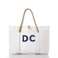 Custom Monogram Wharf Tote Handmade in Maine from Recycled Sails