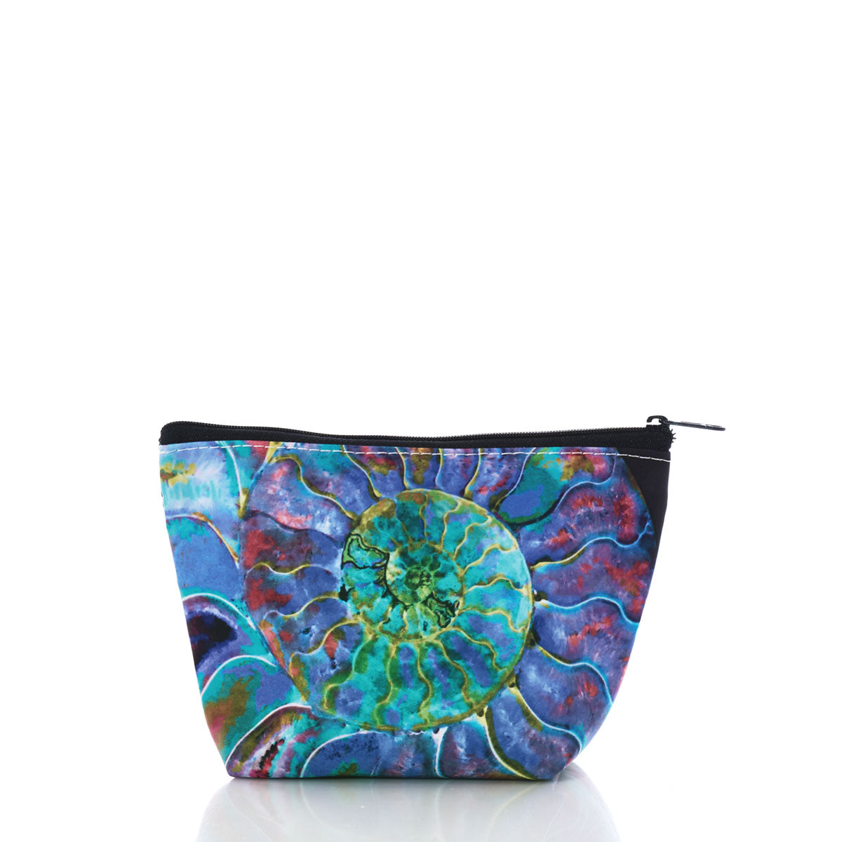Multicolor Nautilus Cosmetic Bag Handmade in Maine from Recycled Sails