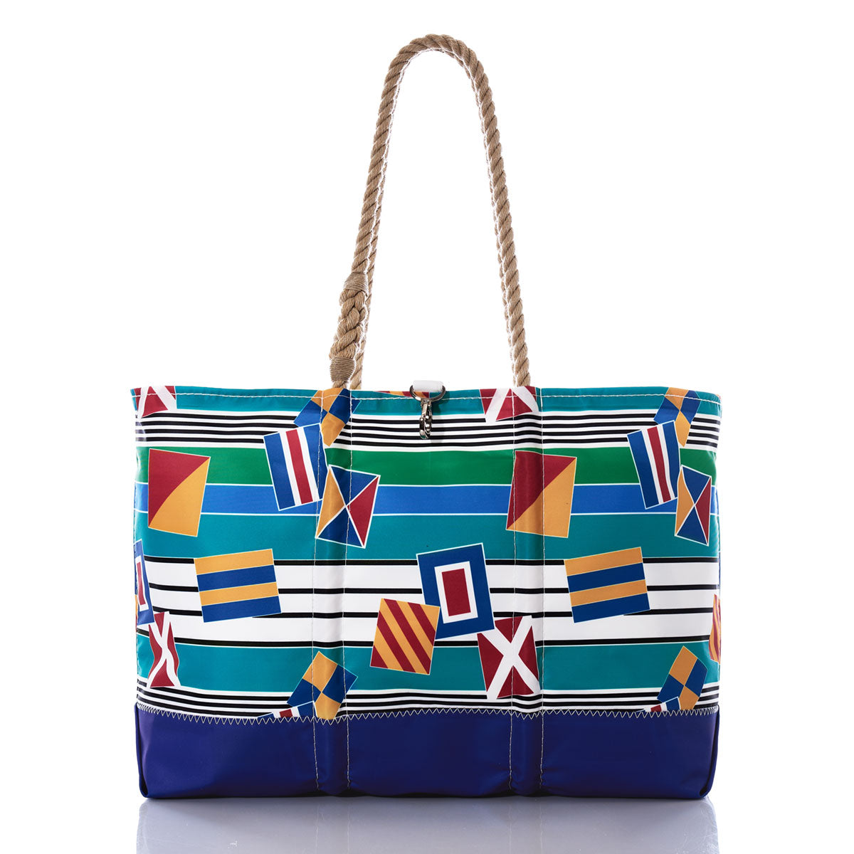 Signal Flags Ogunquit Beach Tote Handmade in Maine from Recycled Sails