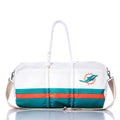 Miami Dolphins Duffel Handmade in Maine from Recycled Sails